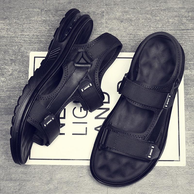 Fashion 2025 New Men Antiskid Thick Bottom Sandals Casual Leather Summer Beach Walking Shoes Comfy Sandals Outdoor Flat Designer Shoes