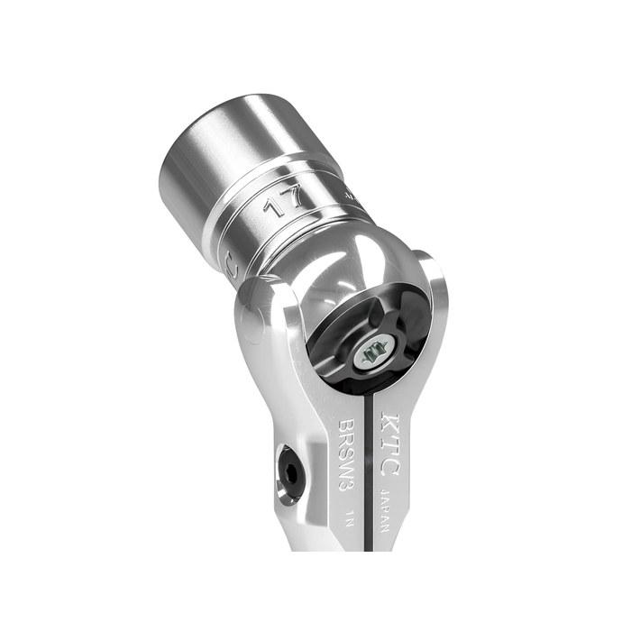 Kyoto Tool Works 9.5sq Long Swivel Ratchet Handle BRSW3L Silver Swivel Head Long