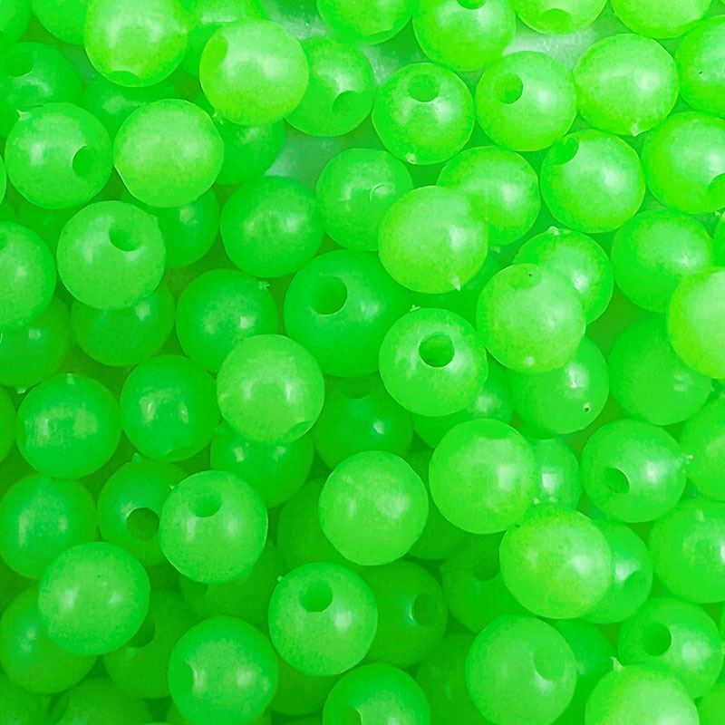 1000pcs Glow Fishing Beads Hard Plastic /Soft Rubber Colorful Fish Beads Luminous Round Fishing Lures Accessories Beads Fish