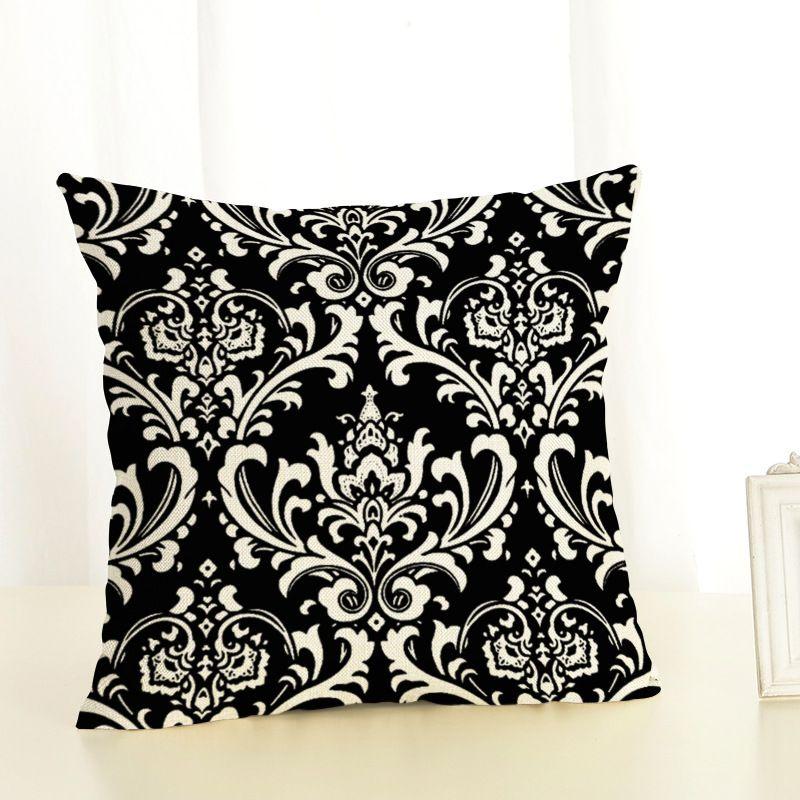 Premium Geometry Painting Pillow Case New Case 45*45 Cotton Linen Throw Pillows