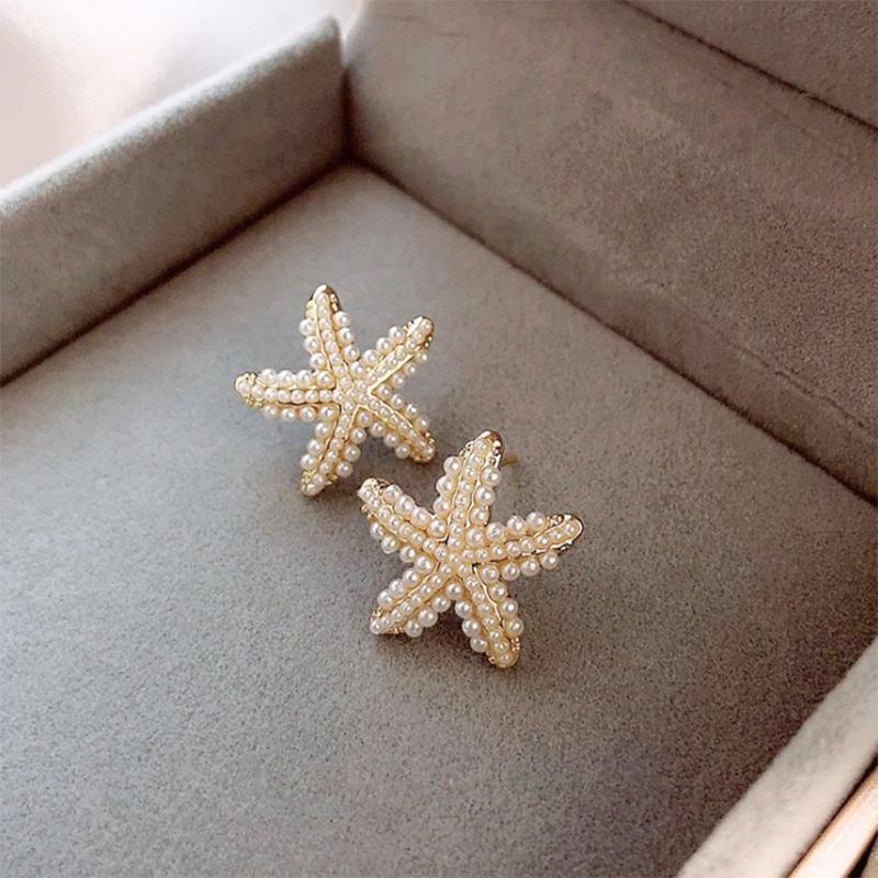 New Type Of Starfish Earrings For Sleeping Women's Temperament Exquisite Design Earrings Party Gifts Women's Fashion Zircon
