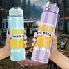 1PC Problems I Don’t Have Math Slogan Print 750ml Color Plastic Sports Water Bottle Leakproof Flip Straw Lid Suitable for Sports Office Home Use