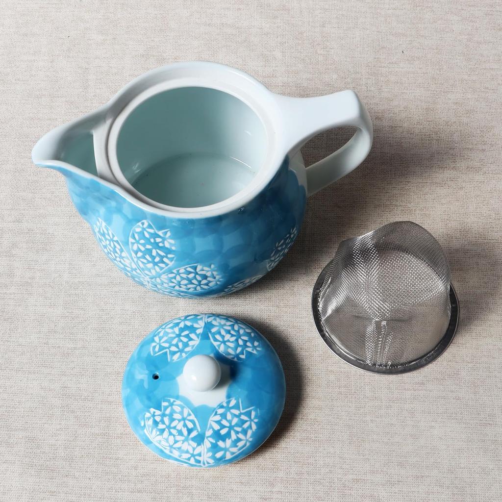 Functional Household Item. Clean Function, Water-repellent Finish, Tea Stain and Stain Resistant [Arita Ware, Made In Japan] Pot (Flower-shaped,