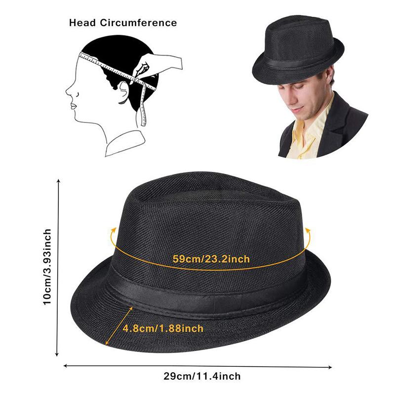 1Set 1920's Cosplay Costume Hat Pocket Watch Neck Tie Moustache Bowtie Gatsby Masquerade Accessories