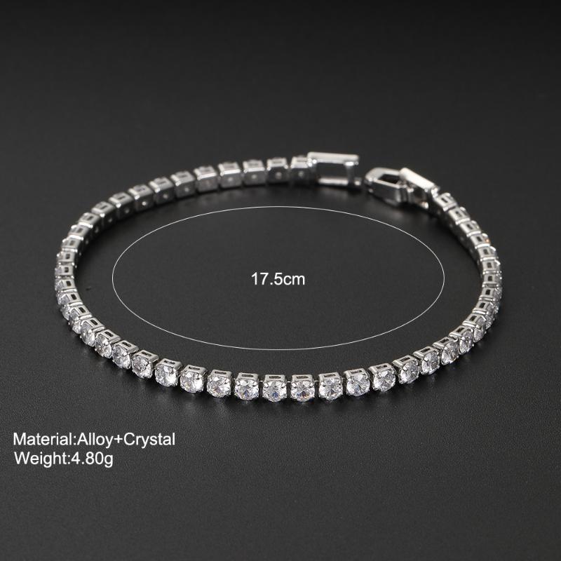 Vintage Krystallkjede Armbånd For Kvinner Menn Metall Sølvfarge Skinnende Butterfly Charm Armbånd Party Trendy Smykkegaver