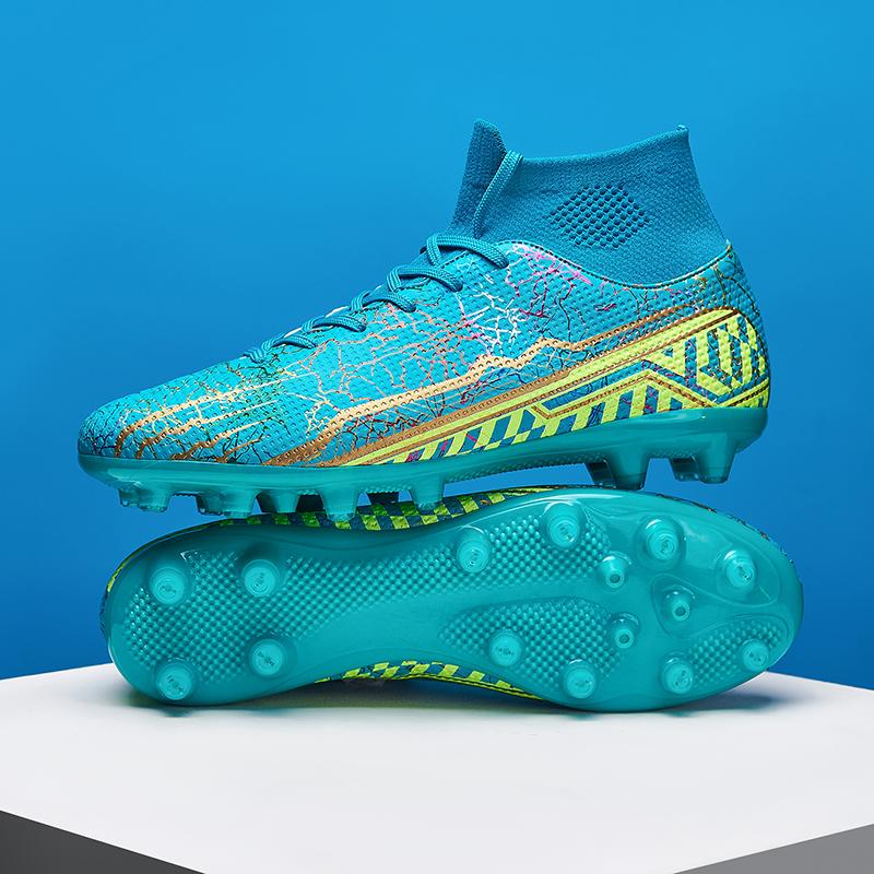 35-47 New High-quality Shock Absorption Anti-skid and Wear-resistant High Spike Outdoor Sports Football Shoes