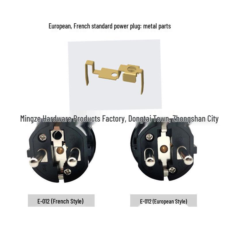 European Standard Power Plug Converter with Metal Spring Clips and Terminals