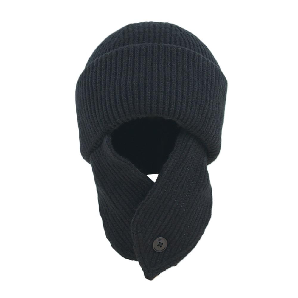 Knitted Winter Hat Warm Ear Protection Cap Fashion Earflap Bonnet  Women