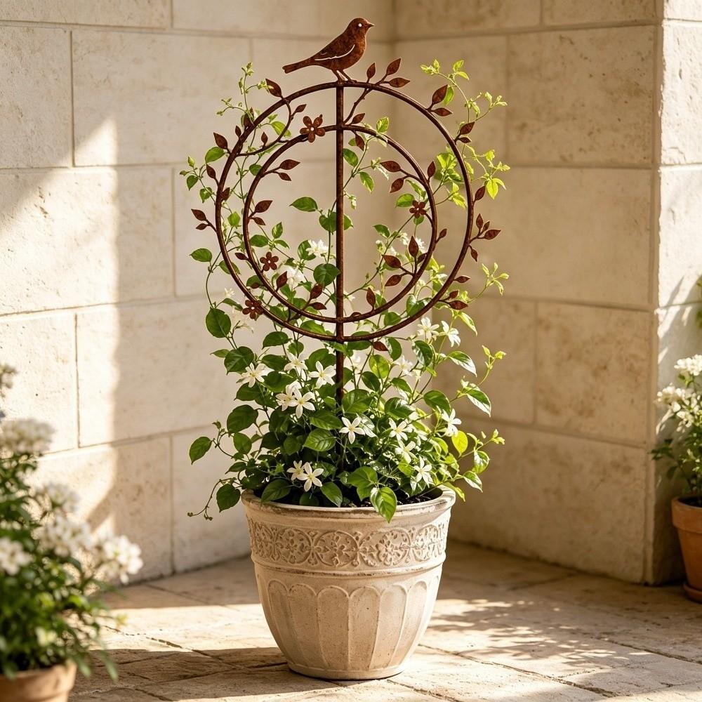 Hollow Out Wreath Plant Stand Bird Plant Climbing Trellis Butterfly Plant Fixed Frame Patio
