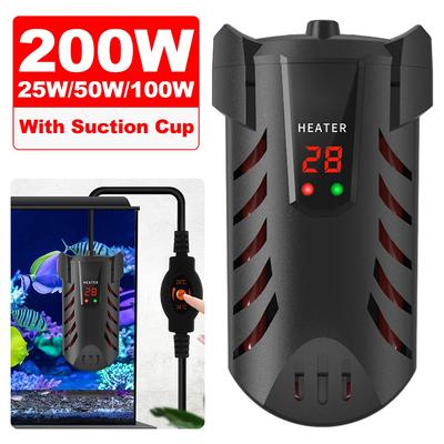 25/50/100/200W ohřívací tyč pro akvária s digitálním displejem Akvarijní ohřívací tyče s přísavkou Ohřívač vody do akvária Akvárium pro ryby