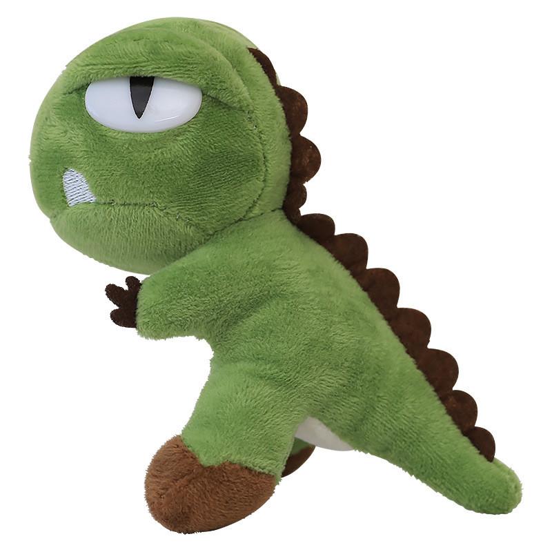 Plush Dinosaur Green Keychain With Embroidery Design For Backpack And Use Gift