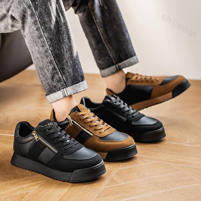 Fashion Men's Casual Shoes 2025 New Style Spring Fashion Trend Versatile Outdoor Sports Flat Shoes Color Blocked Design Lace Up Sneakers