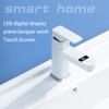 Touch LED Digital Temperature Display Basin Faucet  Cold Mixer Tap Ceramic Valve Core Kitchen Bathroom Accessories White