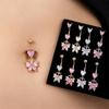 Elegant Navel Piercing Rings Zircon Belly Clicked Piercing Butterfly Belly Button Rings  Daily