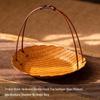 Song Style Bamboo Woven Small Snack Tray: Chinese Tea, Fruit Plate, Wedding Ornament
