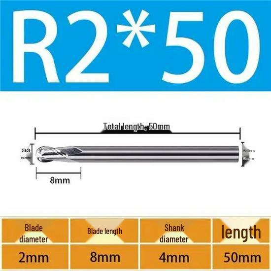 65° Metal Ceramic Flat-Bottom End Mill/Ball Nose End Mill/High-Gloss Mirror Face Mill