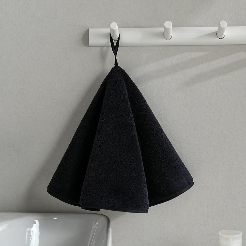 2PCS Super Absorbent Round Kitchen Towel Larg Size Cleaning Cloth Simple Hand Towel  Restroom