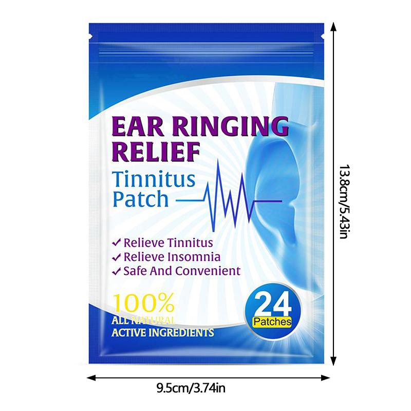 24pc Tinnitus Patch Hearing Loss Alleviate Earache Protect Ear Improve Listening Relieve Ear Discomfort Tinnitus Patch