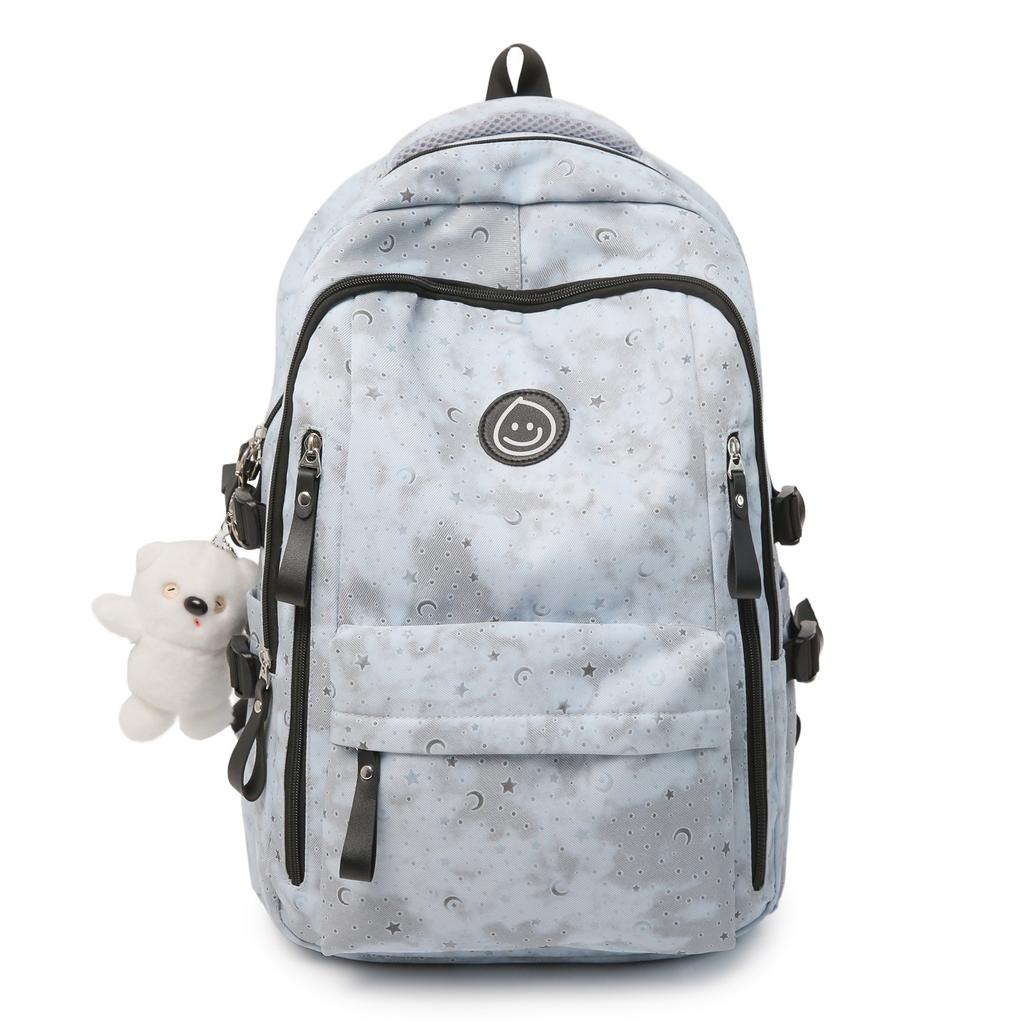 Schoolbag female junior high school students large capacity fashion trend backpack new high school students outdoor travel backpack