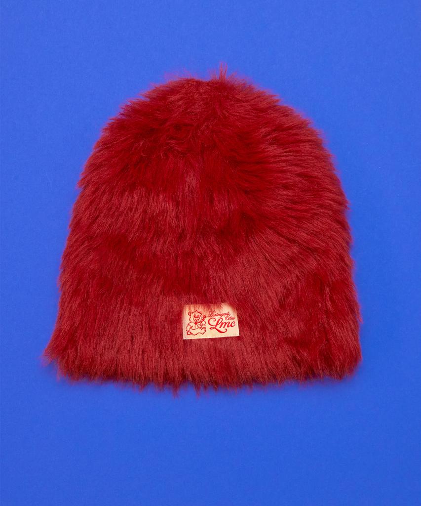 LMC Hairy Uncuffed Beanie Burgundy