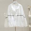 Mode Sommer Sonnencreme Hoodie Damen Locker Bedruckt UV-Schutz Jacke Lässig Sonne mit Kapuze