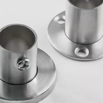 2 Stück 19mm 22mm 25mm 32mm Edelstahl Flanschfuß Für Kleiderbügel Wandbasis Für Schrankrohrbasis Möbelbeschläge