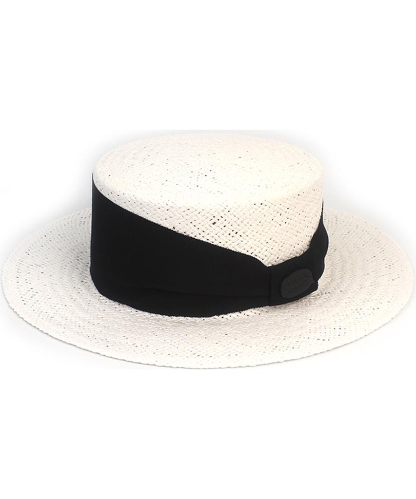 Bold Line White Panama Hat