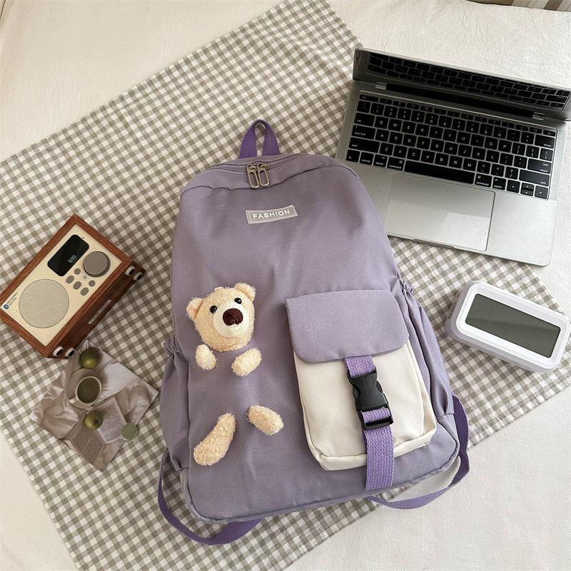 

Нова корейська версія 2024 р. комп’ютерний студент коледжу великий простий і модний рюкзак простий дорожній рюкзак шкільний рюкзак фіолетовий