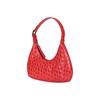 By Far Crocodile Pattern Zipper Closure Leather Underarm Mini Bag Women Handbags Red 21CRBASPMDSMA
