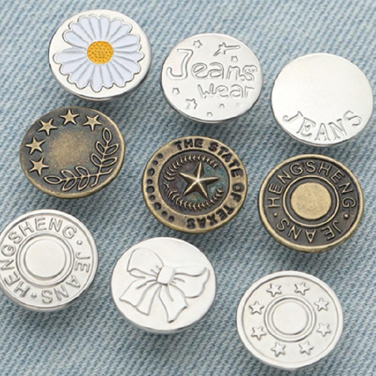 20 ks Knoflíky na zacvaknutí Okamžité knoflíky na džíny pro kalhoty Opakovaně použitelný klip na zúžení džín