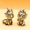 Vintage Statue Figurine Wealth Brass Decor Prosperity Chinese Style Ornament Dragon Luck Animal Mini Home Accessories Gift