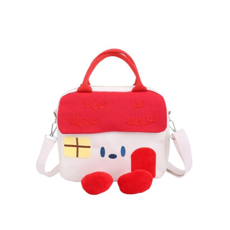 Cartoon Capybara Kids Crossbody Bag Lightweight Nylon Backpack For Kindergarten Daily Use