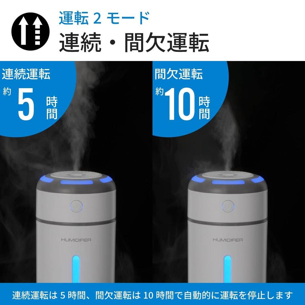 OHM Electric Mini Tabletop USB with LED Humidifier, Powered, White, Light, KIS-UK230C-W (Product Code 08-1424)