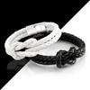 Genuine Leather Bracelet 16cm Black with Gift Box Knot Jewelry Arm Chain Girlfriend Brother Sister Partner Couple Mother Wife Women's -