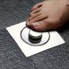 Stainless Steel Shower Drain with Smooth Edge Design Clog Resistant Fast Drainage Modern Bathroom Essential Minimalist White Round Drain No Overflow