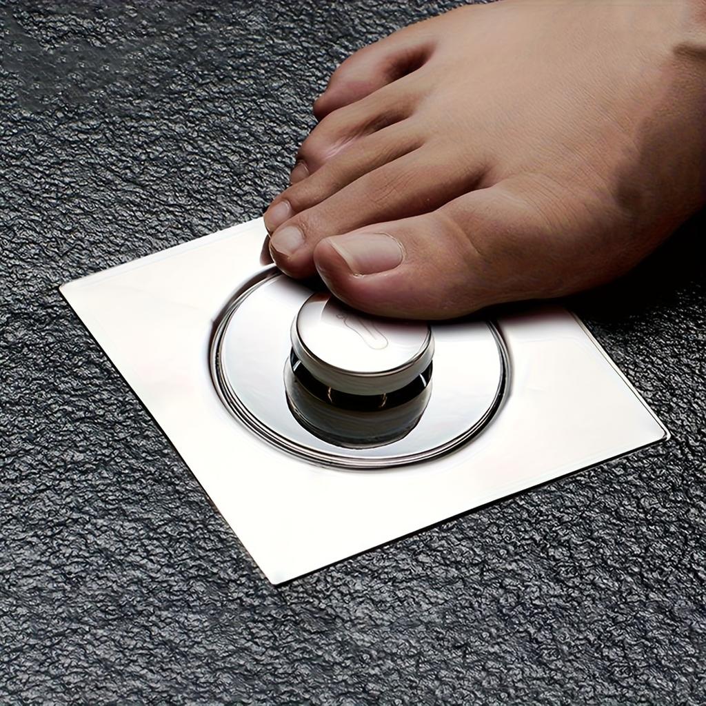 Stainless Steel Shower Drain with Smooth Edge Design Clog Resistant Fast Drainage Modern Bathroom Essential Minimalist White Round Drain No Overflow