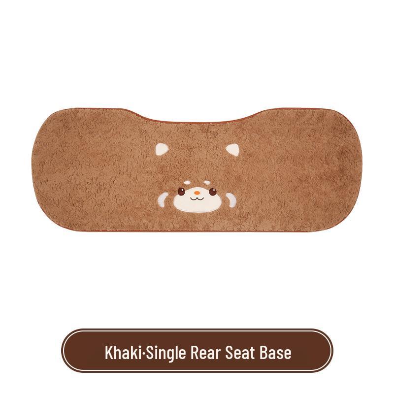 Cartoon Raccoon Winter Plush Car Seat Cushion