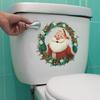 Santa Claus, Green Plant Garlands Bedroom Living Room Home Background Beautification Wall Stickers