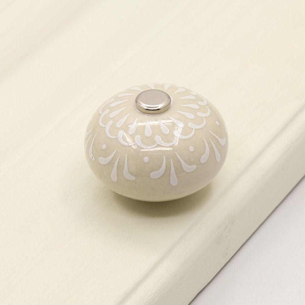 Multiple Colors Ceramic Handle Single Hole Cabinet Pull Vintage Door Knob  Shoe Cabinet