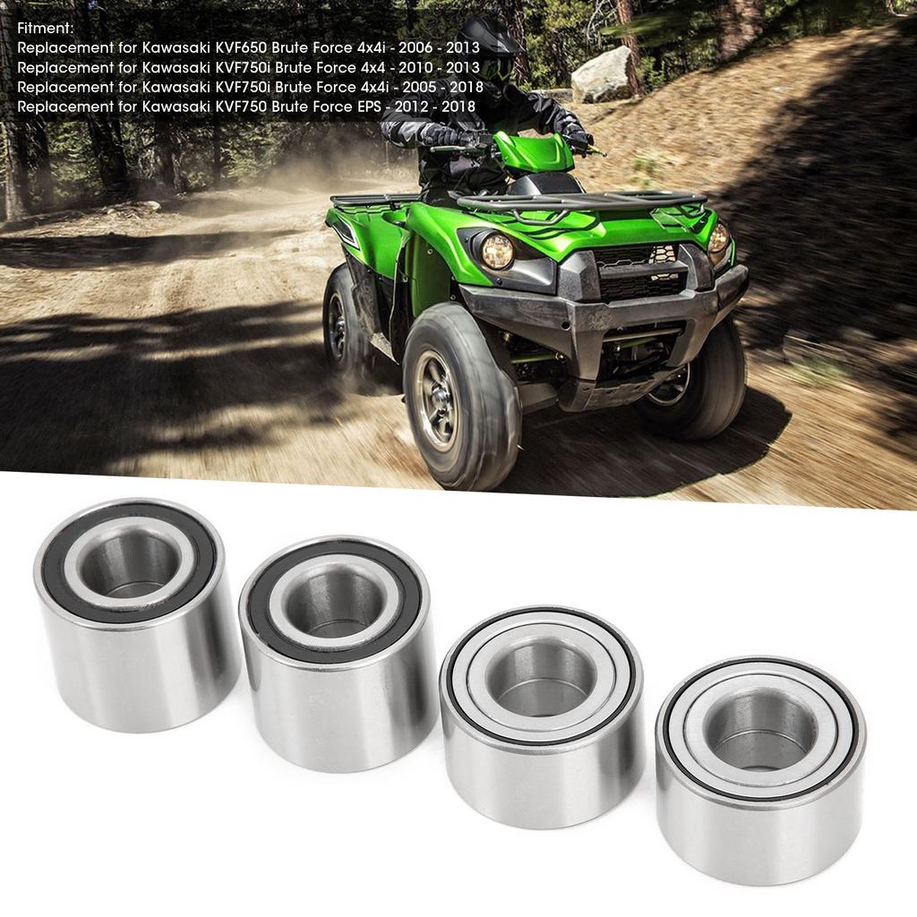 Front Rear Wheel Bearing Kit 92045-0095 Replacement for Kawasaki KVF650 KVF750 KVF750i