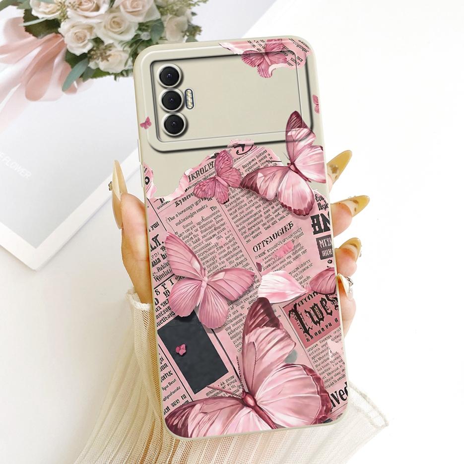 For Tecno Spark 8 Pro Case Spark 8T KG6p Luxury Flower Candy Painted Cover Soft Silicone Case For Tecno Spark 8P Spark8 Pro Bags