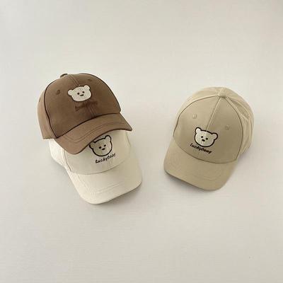 Sommer Baby Baseball Cap Cartoon Bär Stickerei Kleinkind Kinder Hut Für Mädchen Jungen Weiche Baumwolle Einstellbar Sonnenhut