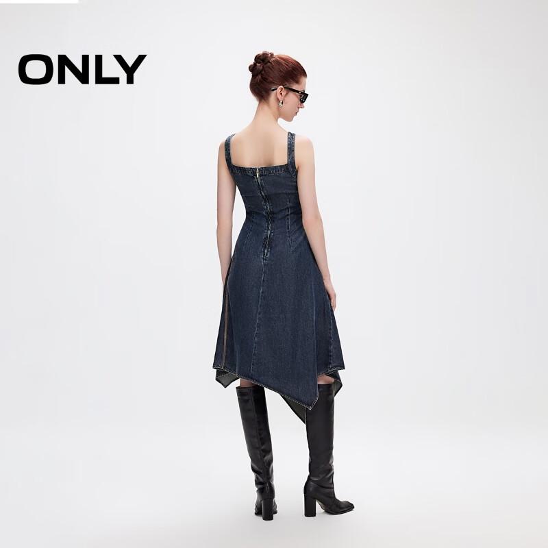 ONLY Women's Lyocell Denim A-Line Strappy Dress