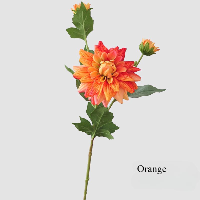 65CM Single 3-head Dahlia Artificial Flower Nordic Wedding Decoration Road Guide Home Interior Decoration Photography Props