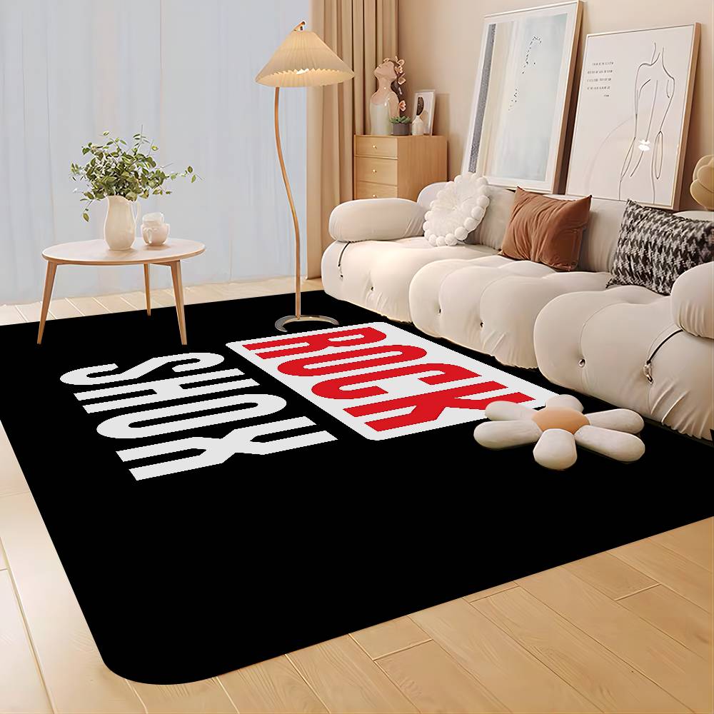 R-Rock-Shox Mountain Bike Floor Mat Retro Multiple Choice Living Room Kitchen Rug Non-Slip Modern Home Decor