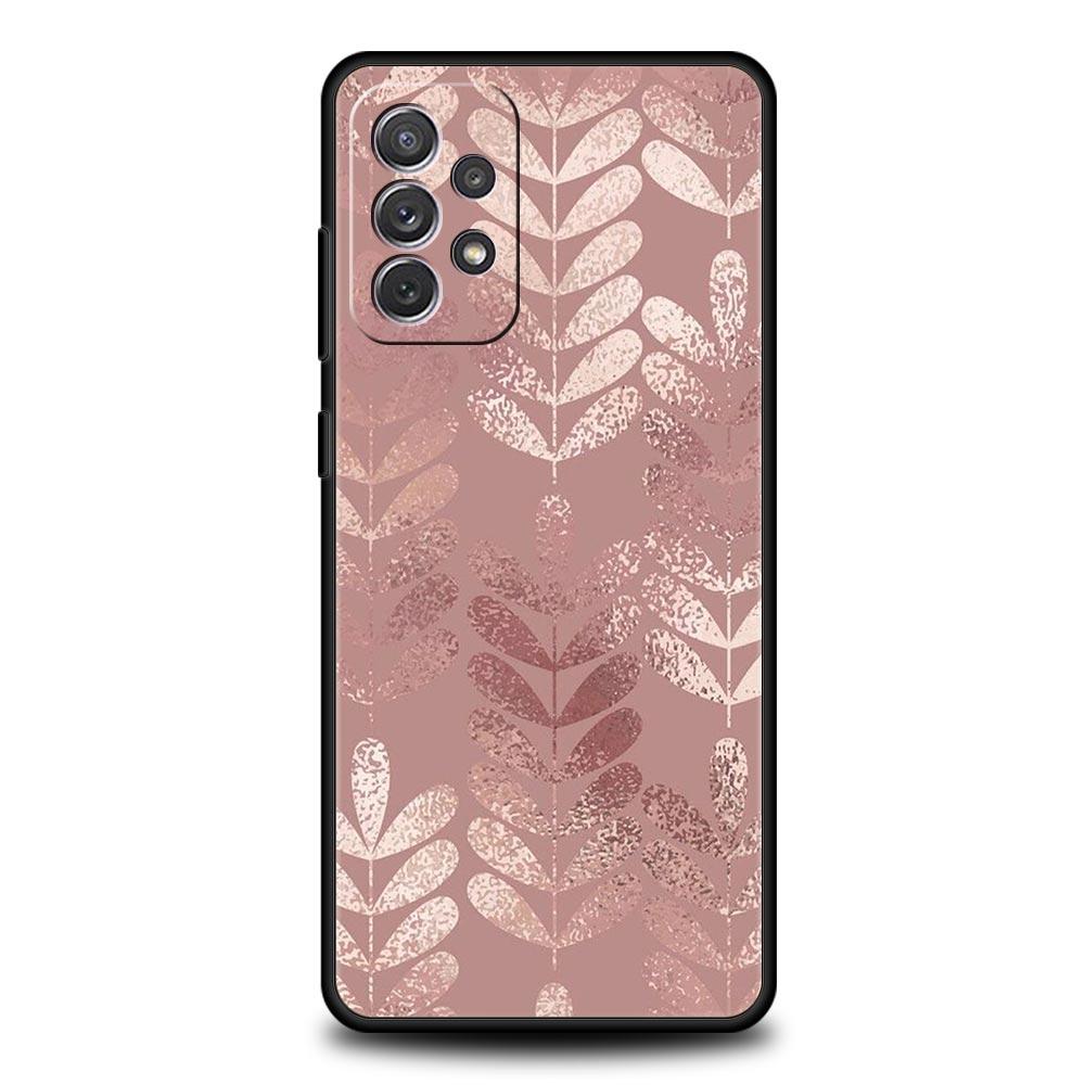 Gold Rose Love Heart Phone Case For Samsung Galaxy A17 A07 A55 A35 A25 A15 A05s A33 A31 A23 A21s A13 A41 A73 A53 A51 A71 Cover