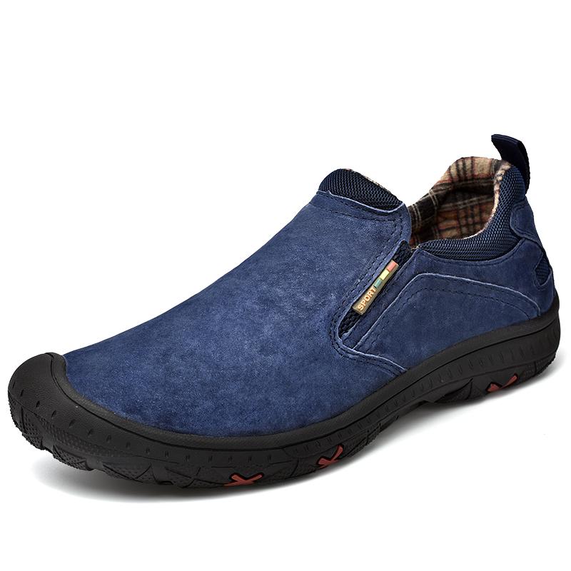 Mens Shoes 2022 Fashion Outdoor Shoes Moccasins Man Loafers Casual High Quality Suede Comfy Slip On Climbing Shoe Big Size 38-47