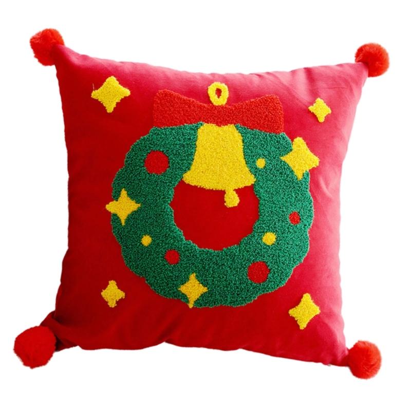 Removable Cushion Cover for Sofa Office Chair Christmas Pillow Sleeve Decorative and Functional Pillowcase for Home Use