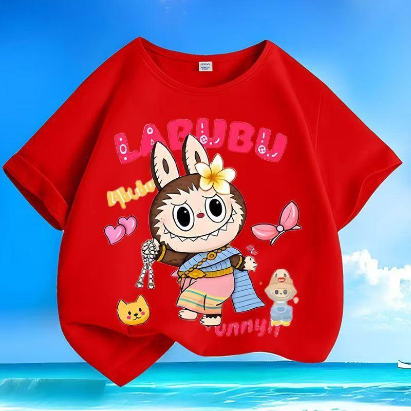 Star Labubued Dětské tričko 3D potisk Vtipné Chlapecké Dívčí Top s krátkým rukávem Ležérní oblečení Léto Roztomilé Oblečení s krátkým rukávem Dárek