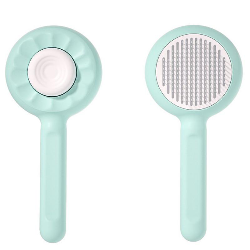 Dog Comb One-click Pet Hair Remover Self Cleaning Dogs Brush Massage Cat Brush Dog Grooming Dogs Hair Comb Pet Accessories Combs